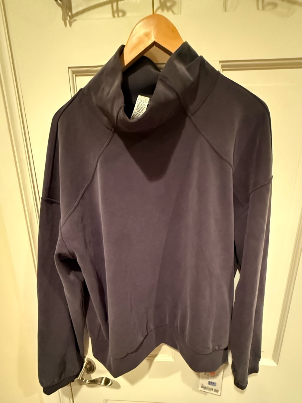 NWT Lululemon Brushed Softstreme Funnel Neck Sweatshirt Sweater Black XL